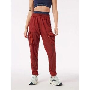 Outdoor Voices Windbreaker Cargo Pants Red Adjustable Cuffs Women’s Size small